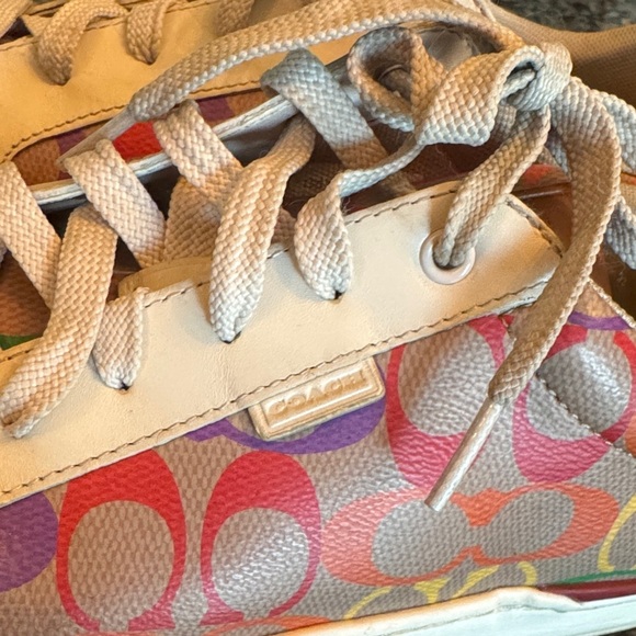 Coach Clip Colorful Logo Pattern Sneakers 10 - Picture 7 of 15